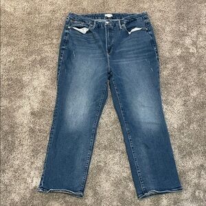 EC Good American Good Waist Medium Wash Straight Leg Jeans - Size 22